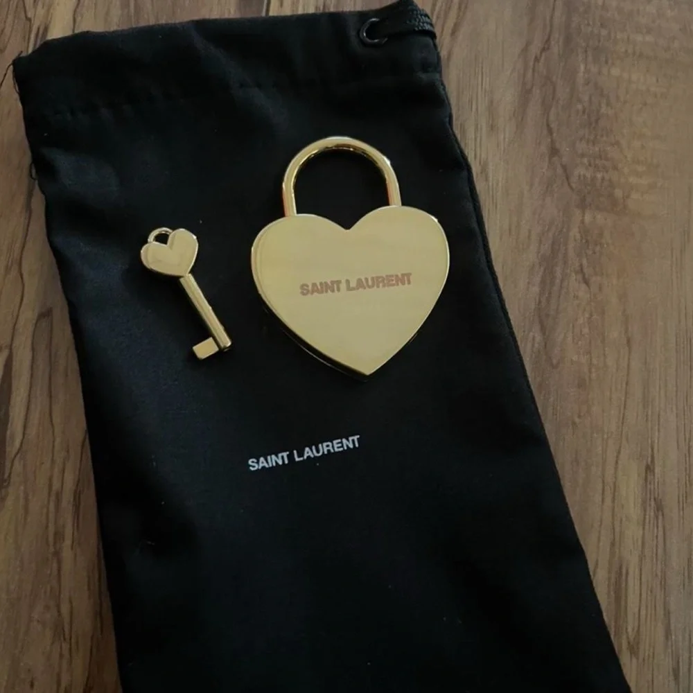 Saint Laurent Gold Heart Lock - Picture 2 of 6